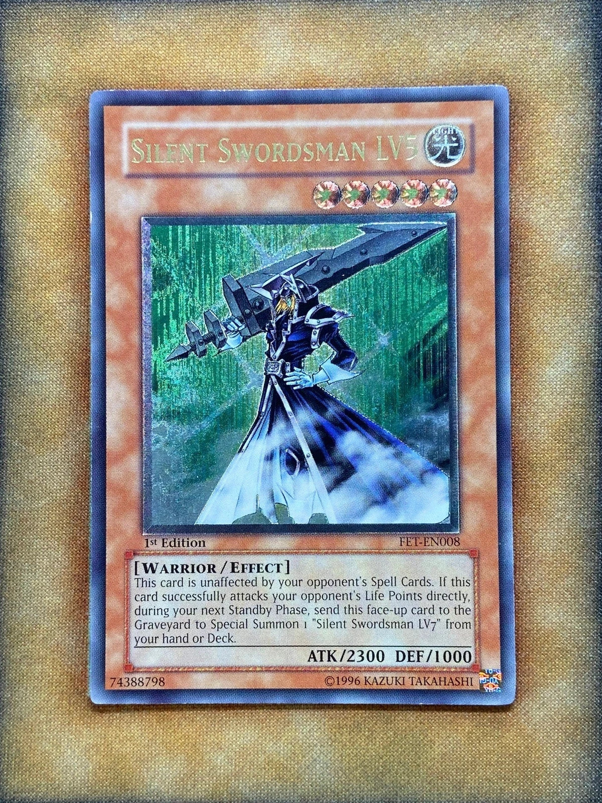silent cards yugioh Swordsman LV5 FET-EN008 Ultimate Rare 1st Ed LP – treasure relic Style:Archeops Oh Rivals of the MTG Final Fantasy Commander High End