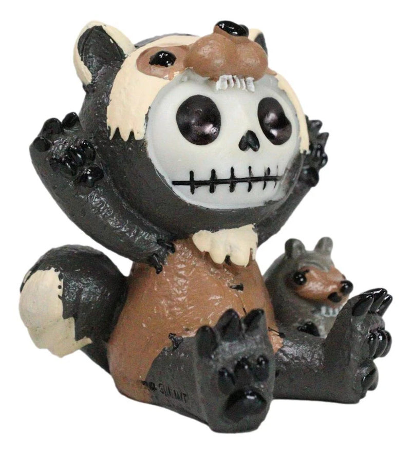 Furry Bones Hugh The Skunk Bear Wolverine Voodoo Skeleton Figurine Collectible-3