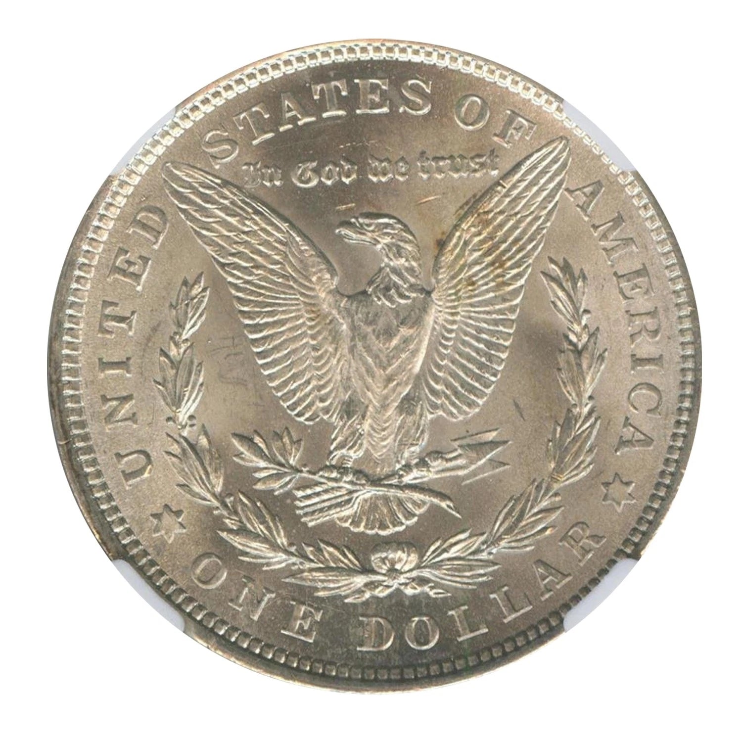 Dólar Morgan NGC MS63 de 1921 sin marca de ceca-3