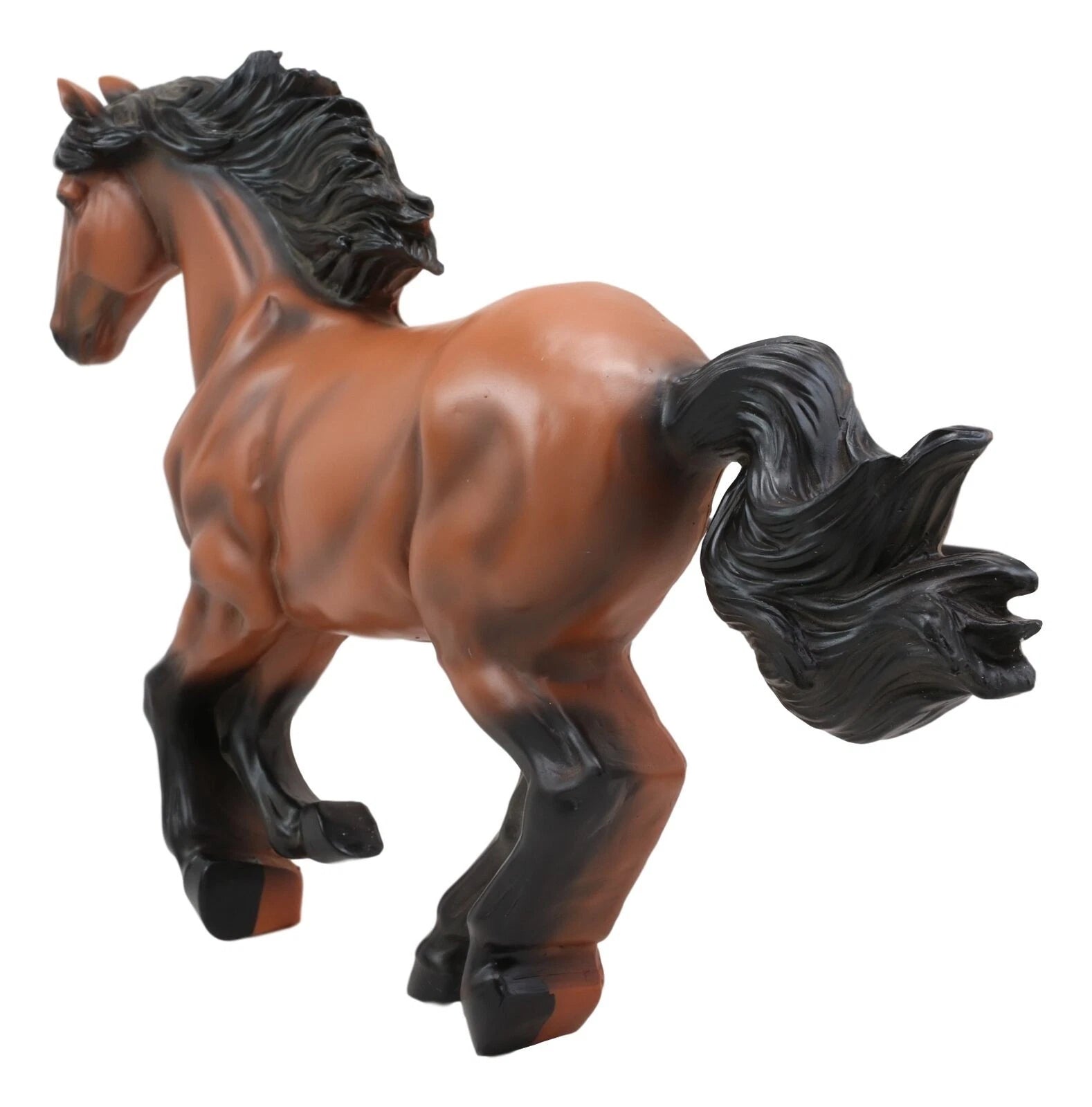 Western Running Brown Chestnut Horse Wall Decor Sculpture 15.5" Wide-3