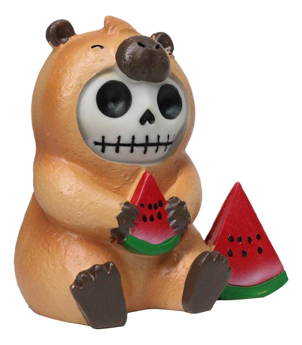 Furrybones Adorable Capybara With Watermelon Skeleton Figurine Furry Bones-8