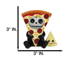Furry Bones Whimsical Peppi Pizza With Cheese Skeleton Figurine Furrybones-8