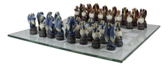 Might Magic Dungeons And Dragons Fantasy Colored Chess Pieces With Glass Board-2