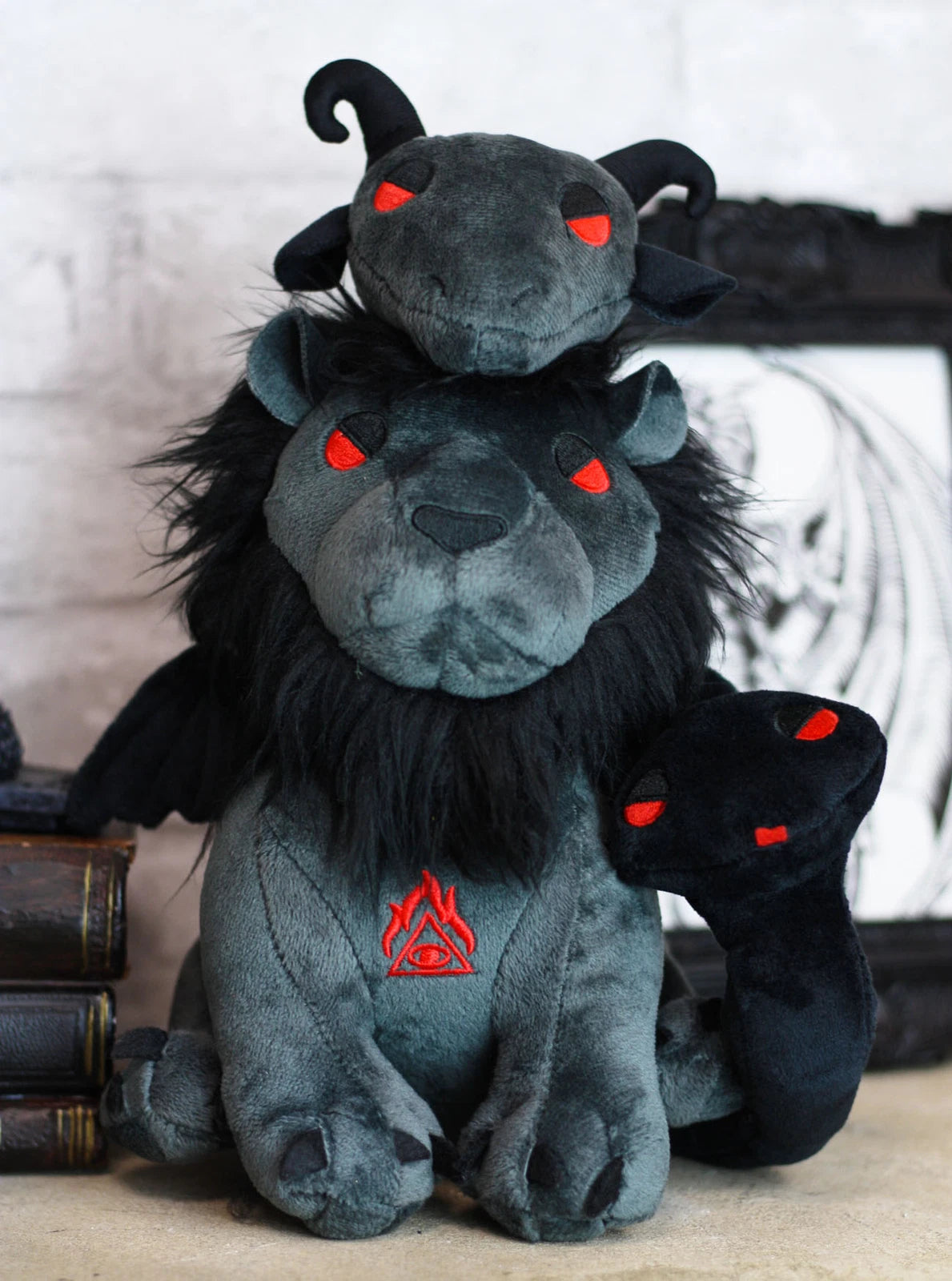 Greek Myth Chimera Lion Goat Head And Snake Head Tail Luxe Soft Plush Toy