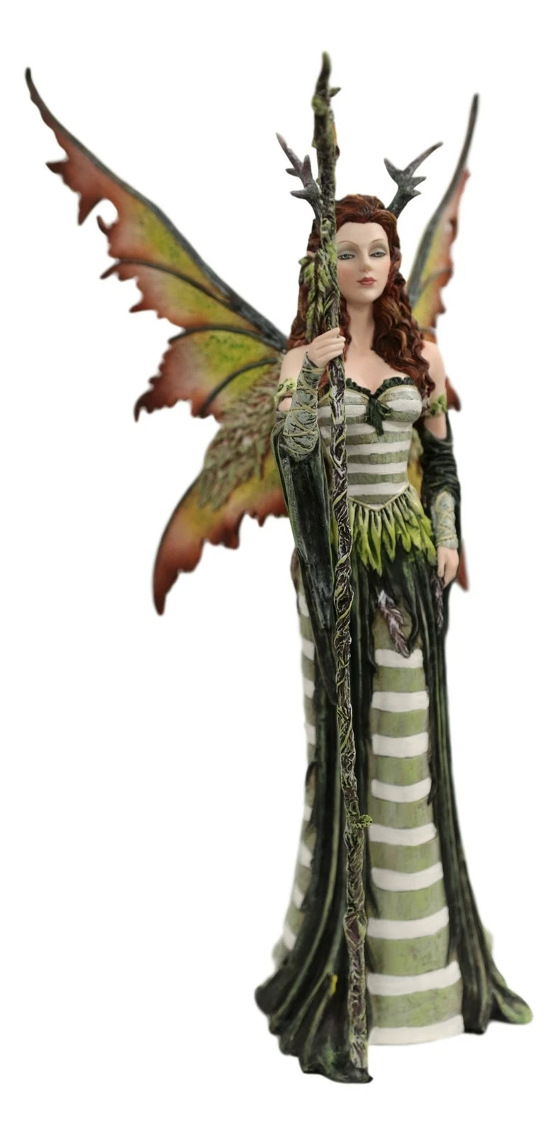 Greenwoman Dryad Fairy with Merlin's Staff Statue 19" Tall Amy Brown Fae