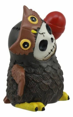 Furrybones Hootie The Great Horned Owl With Red Lollipop Skeleton Figurine 3"H-3