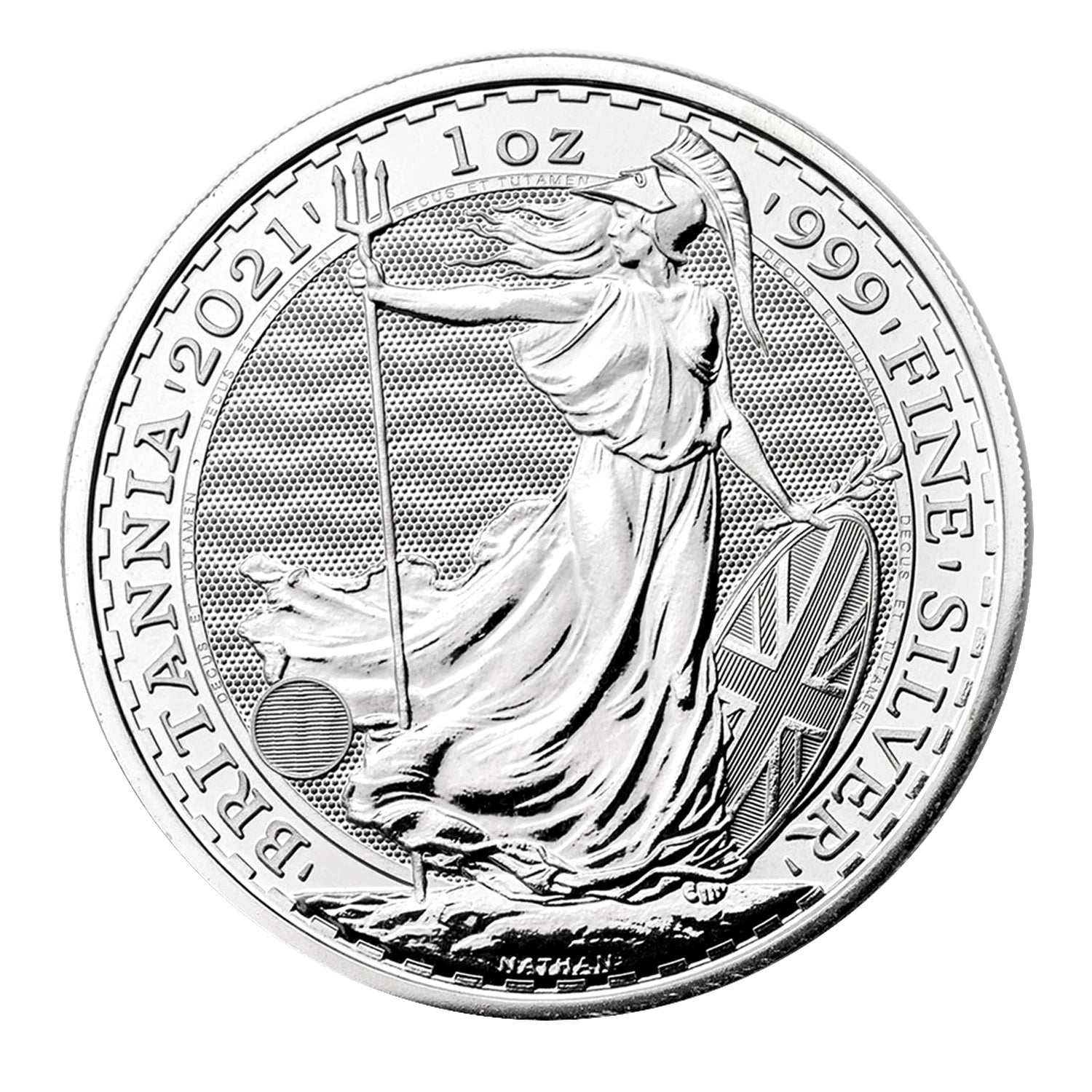 2021 Great Britain £2 Silver Britannia 1oz .999 BU Brilliant Uncirculated-3