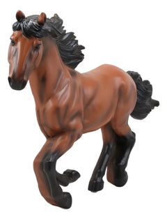 Western Running Brown Chestnut Horse Wall Decor Sculpture 15.5" Wide-4