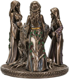 Triple Goddess Candle Holder, Mother Maiden Crone Figurine Home Decor for Living Room, Bedroom, Meditation Space, Witchcraft, Pagan, or Spiritual Display-2