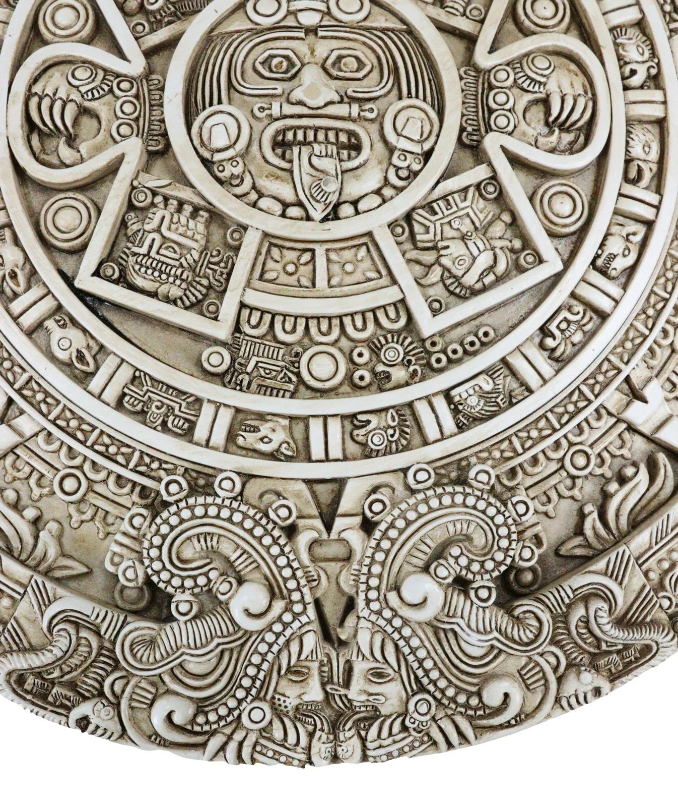 Aztec Maya Solar Sun Xiuhpohualli & Tonalpohualli Wall Calendar Plaque Figurine-4