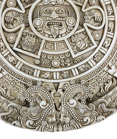 Aztec Maya Solar Sun Xiuhpohualli & Tonalpohualli Wall Calendar Plaque Figurine-4