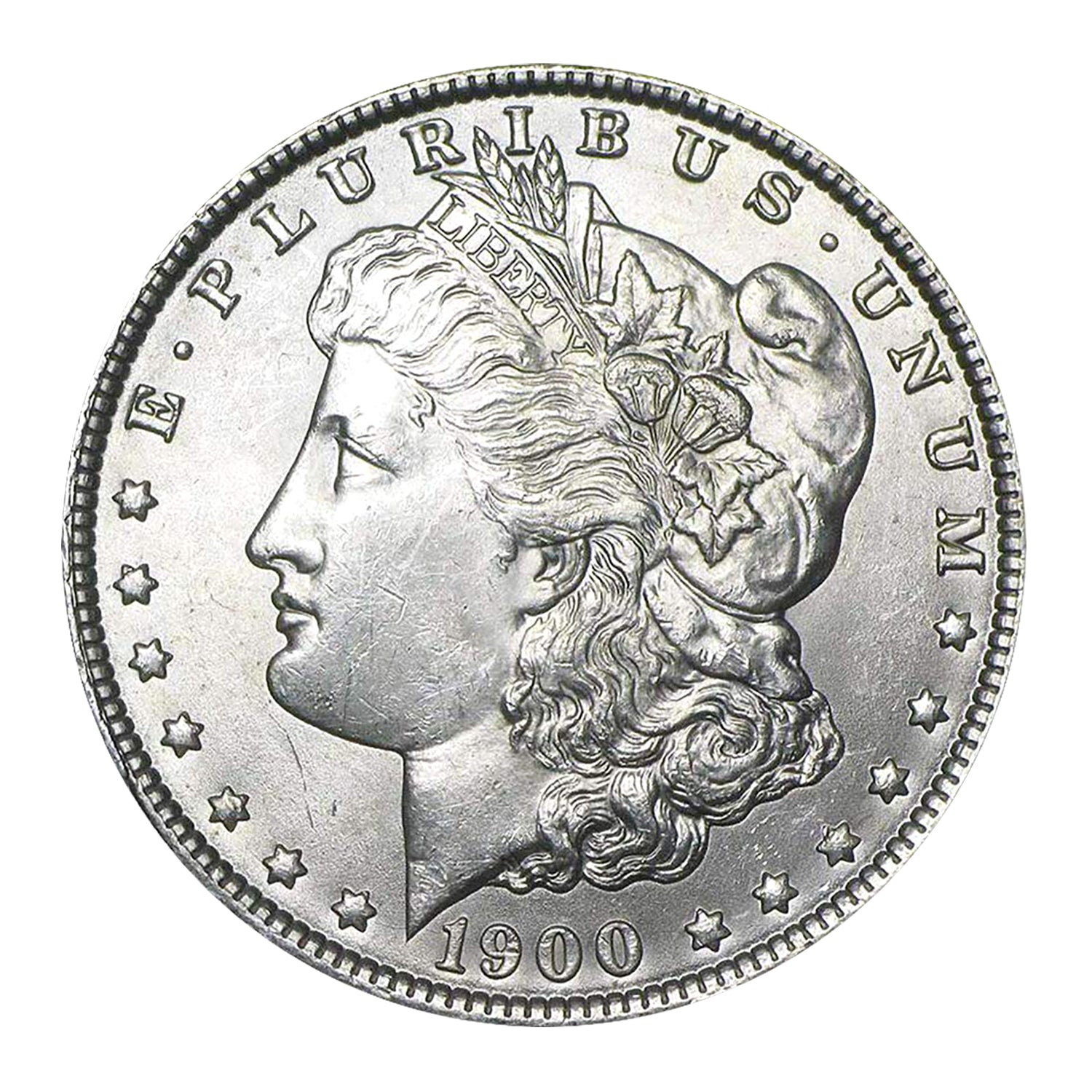 1900 P Morgan Silver Dollar $1 Brilliant Uncirculated BU 90% Silver-3