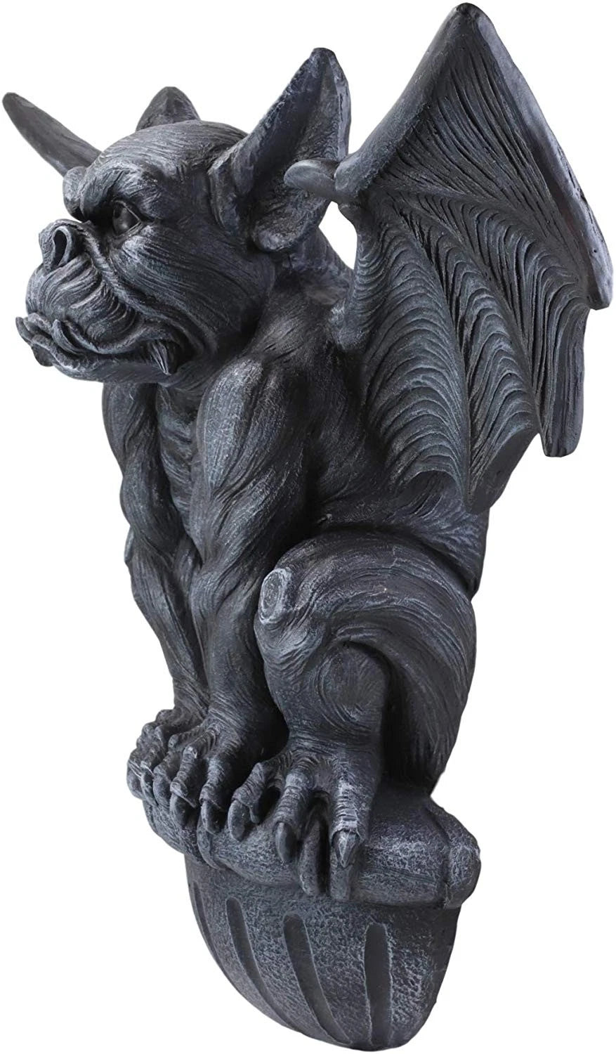 Gargoyle Wall Sculpture, 20"W Large Gothic Winged Gargoyle Hanging Decor for Indoor or Outdoor, Mantle, Garden, Patio, or Fantasy Home Display-3