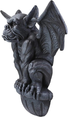 Gargoyle Wall Sculpture, 20"W Large Gothic Winged Gargoyle Hanging Decor for Indoor or Outdoor, Mantle, Garden, Patio, or Fantasy Home Display-3