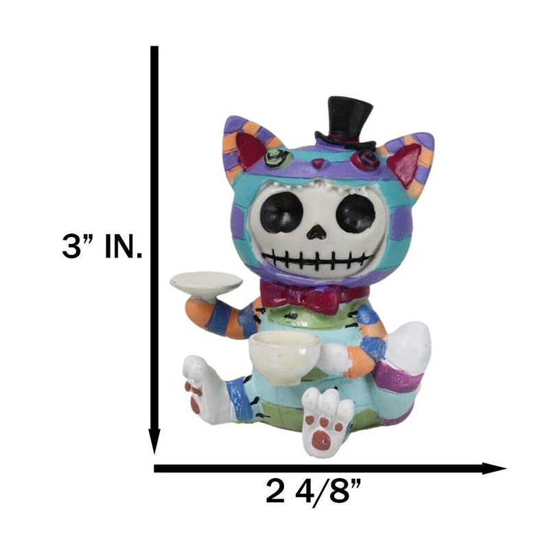 Furry Bones Whimsical Wonderland Cheshire Cat Alice Skeleton Figurine Furrybones-6