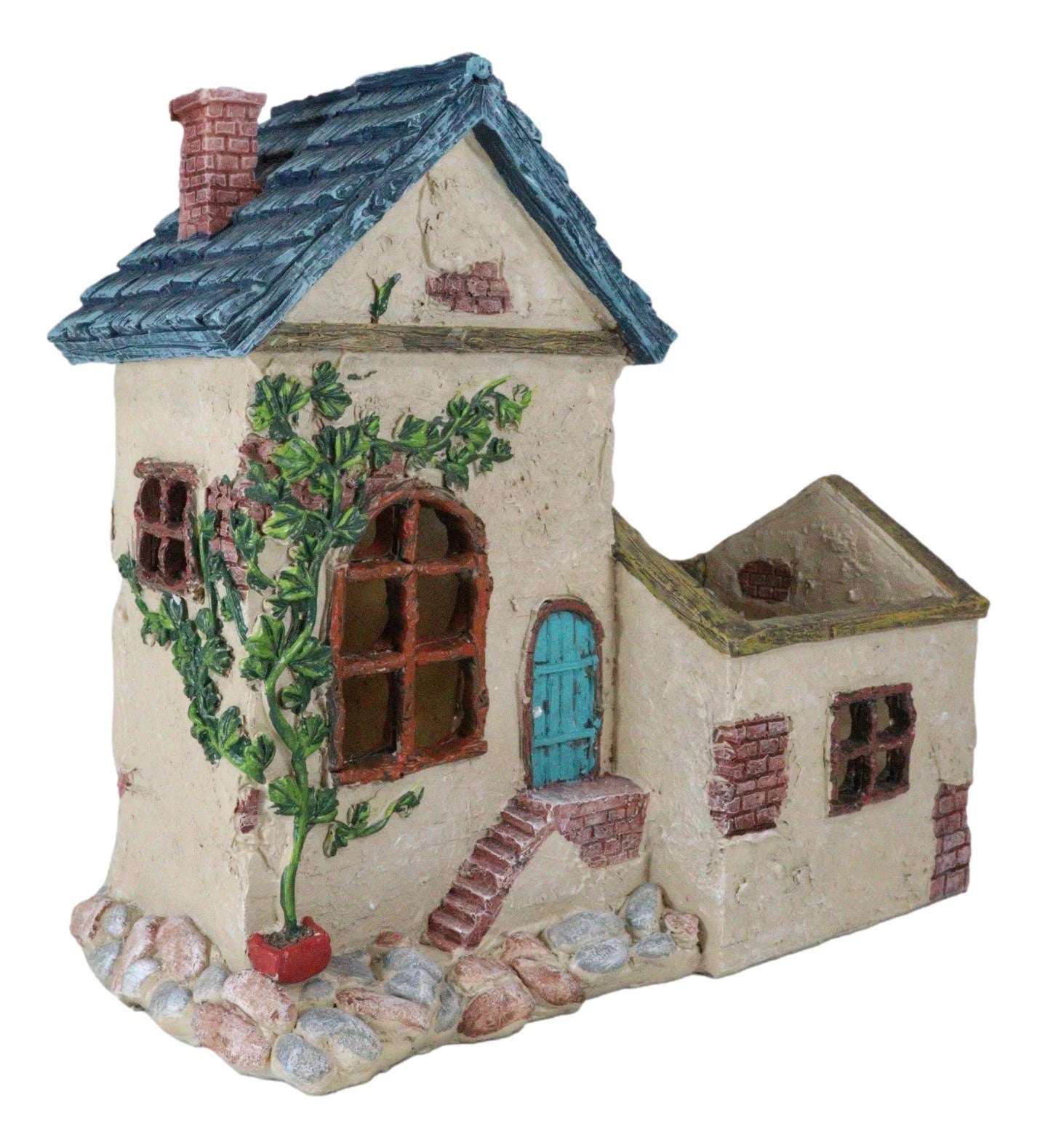 Fairy Garden LED Light Mediterranean Cottage Floral Planter House Mini Figurine-7