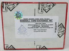 1985 Topps Baseball Unopened Wax Box (BBCE) (w/) (Non X-Out)-2