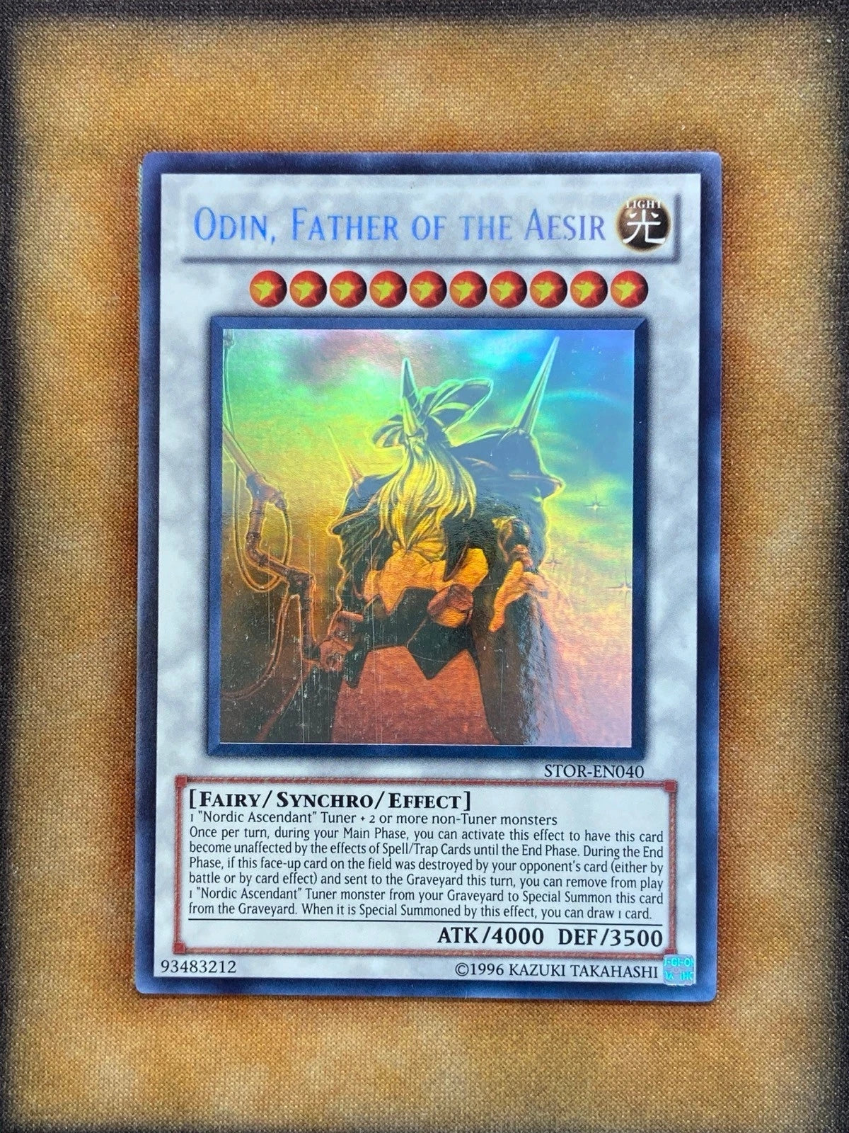 Yugioh Odin, Father of the Aesir STOR-EN040 Ghost Rare NM