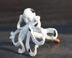 Pack Of 6 Cast Iron Vintage White Sea Octopus Drawer Cabinet Door Pull Knobs-1