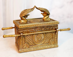 Golden Ark Of The Covenant With Cherubim Angels Decorative Box 9.5"L (1:8 Scale)-1