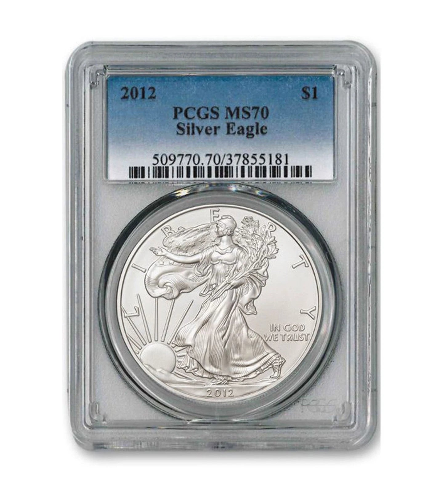 American Silver Eagle MS70 PCGS de $1 2012