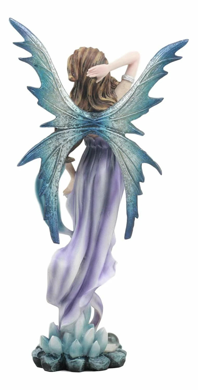 Celestial Tao Wind Elemental Fairy Statue 11"H Mythical Fantasy Fae-3