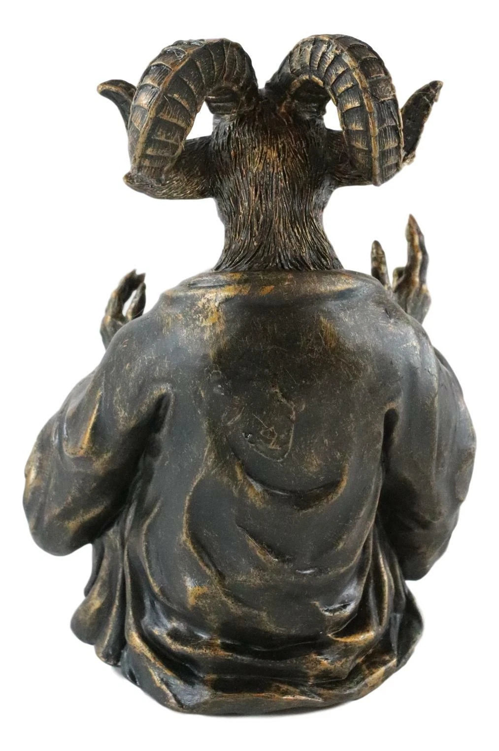 Sabbatic Goat Baphomet Pentagram Star Sigil LED Glass Gazing Ball Statue-3