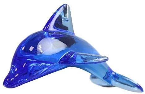 Nautical Marine Blue Swimming Dolphin Acrylic Glass Wind Chime 22"L Sea Dolphins-5