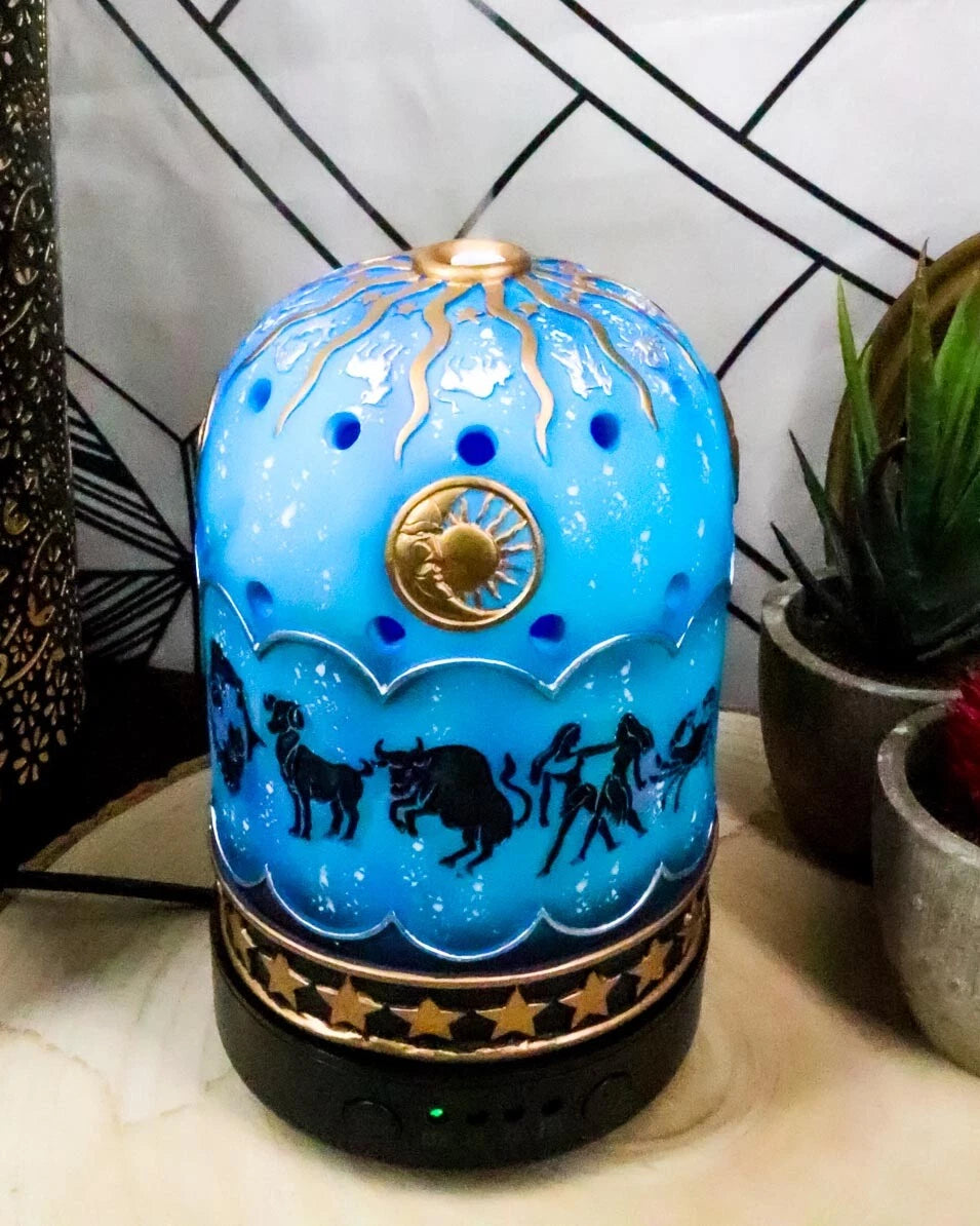 Greek Zodiac Signs Sun Moon Horoscopes Aroma Oil Diffuser LED Night Lights-1