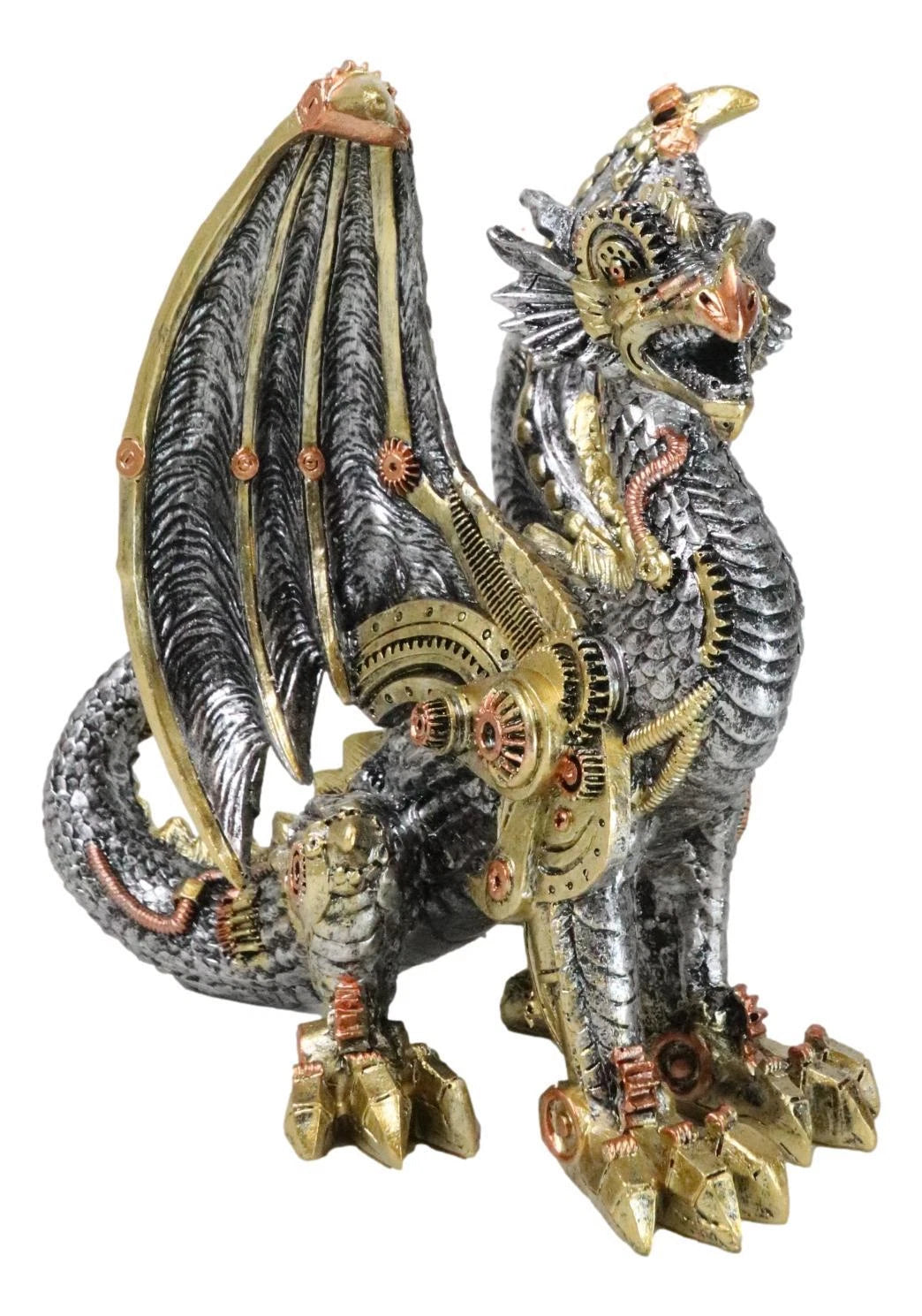 Geared Mechanical Look Steampunk Dragon Cyber Robot Decorative Sculpture-6