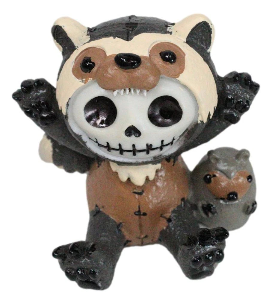 Furry Bones Hugh The Skunk Bear Wolverine Voodoo Skeleton Figurine Collectible-5