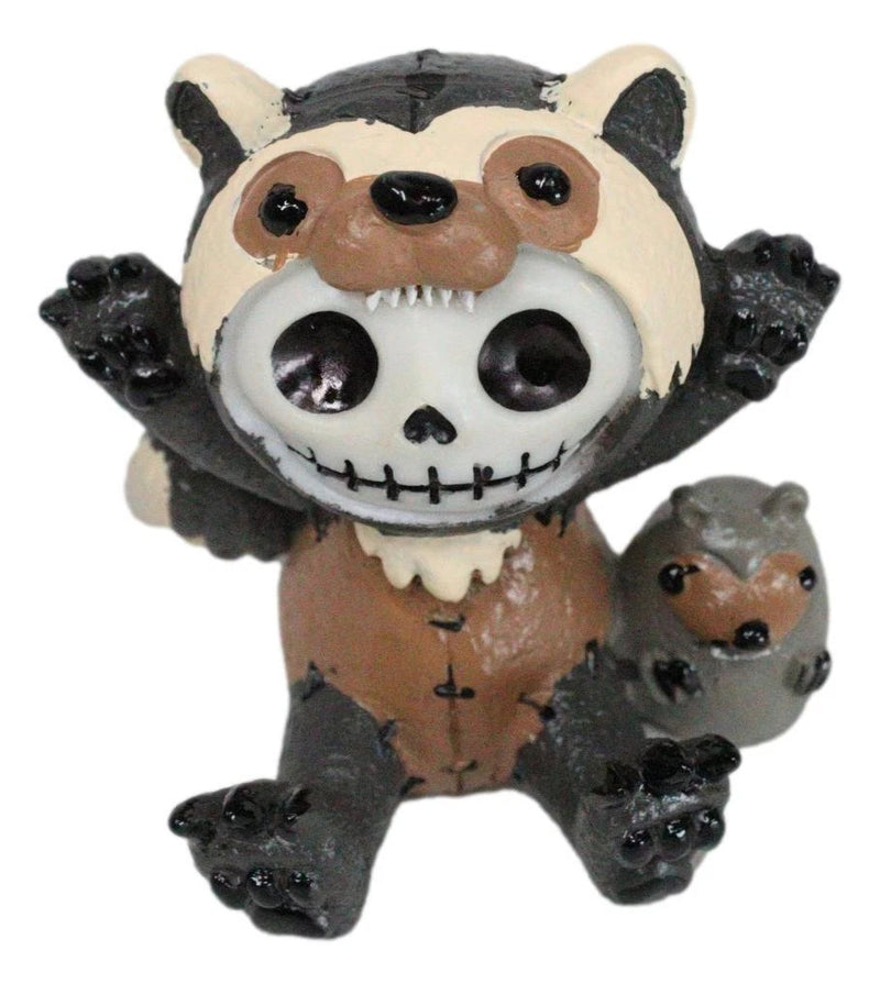 Furry Bones Hugh The Skunk Bear Wolverine Voodoo Skeleton Figurine Collectible-5