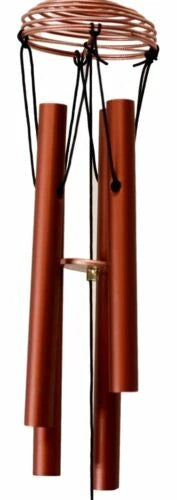 Stained Glass Red Cardinal Bird On Twig Copper Metal Wind Chime 24"Long-5