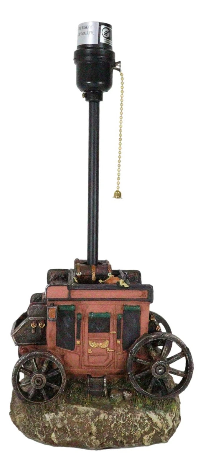 Rustic Western Classic Charming Fancy Chuckwagon Covered Wagon Table Lamp Decor-5