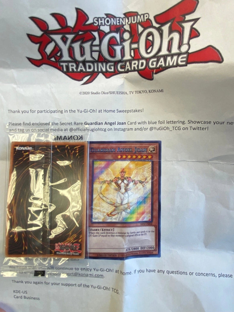 Yugioh Guardian Angel Joan SBPR-EN002 Parallel Secret Rare Promo W/ Letter! NEW!-2