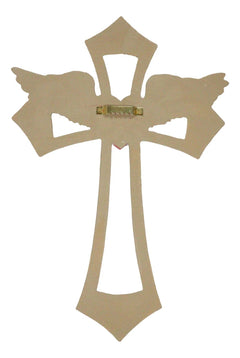 Western Physician Healer Red Heart With Angel Wings Nurse Wall Cross Decor-5