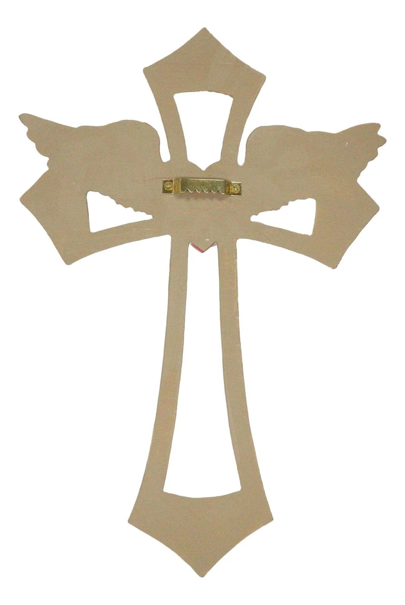 Western Physician Healer Red Heart With Angel Wings Nurse Wall Cross Decor-5