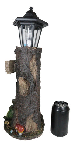 Summer Slumber Gnome With Buddy Turtle Solar Path LED Light Garden Statue-6