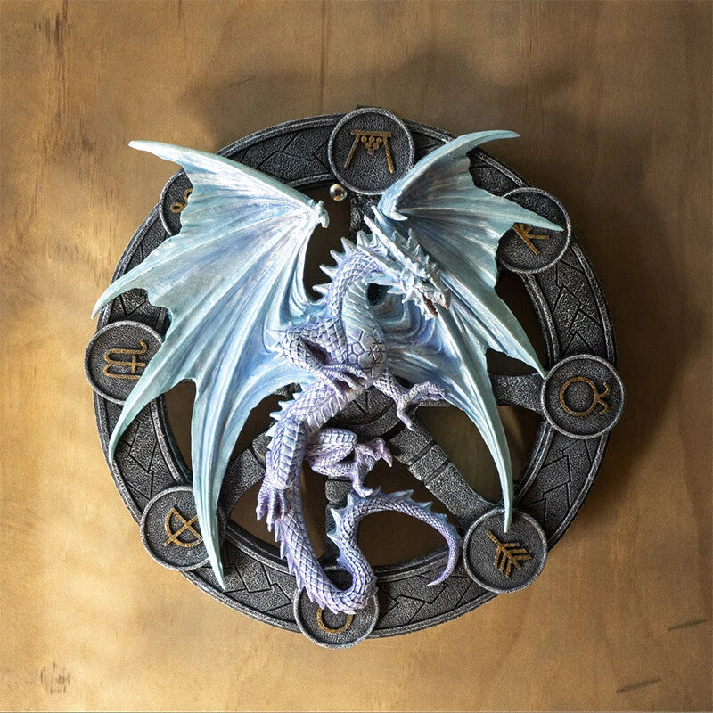 Yule Drake Winter Solstice Wheel of The Year Sabbats Of The Dragon Wall Decor-1