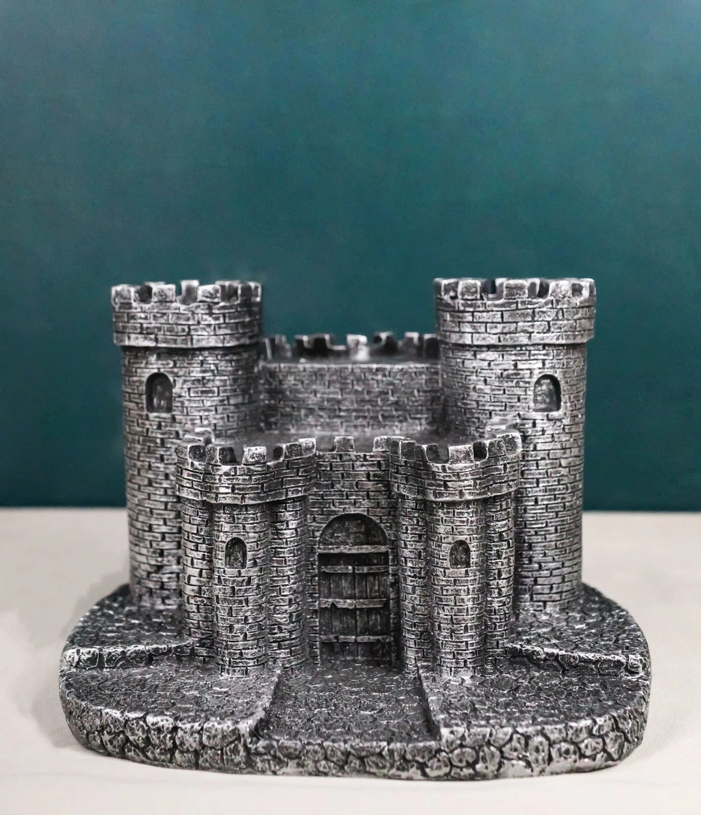 Gothic Medieval Windsor Stonewall Castle Fortress Miniature Display Stand 5"H-2