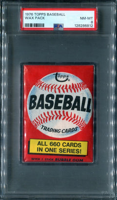 1976 Topps Baseball Unopened Wax Pack PSA 8 *6812-1