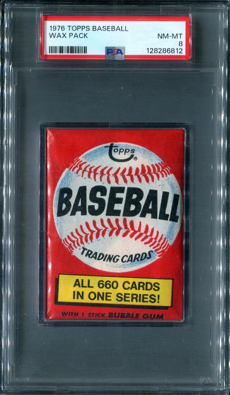 1976 Topps Baseball Unopened Wax Pack PSA 8 *6812-1