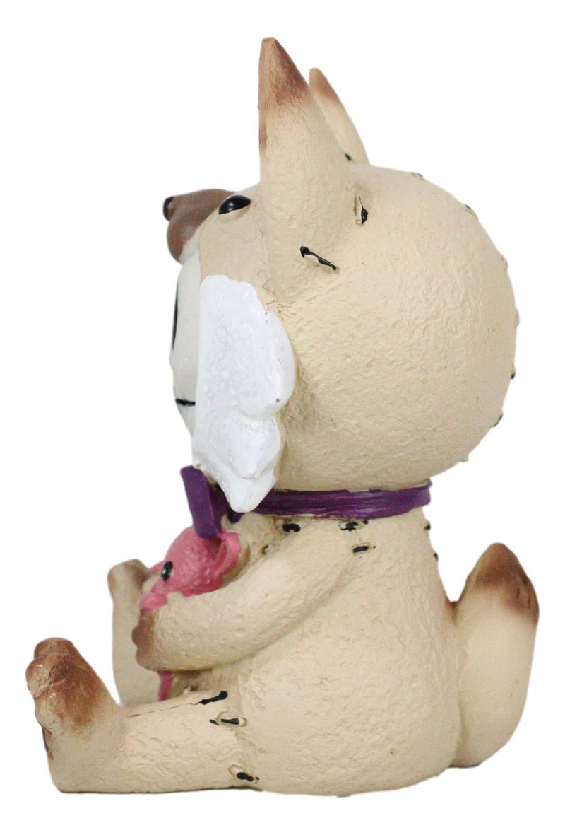 Furry Bones Female Fox Skeleton Fen With Pink Rabbit Doll Figurine Furrybones-6