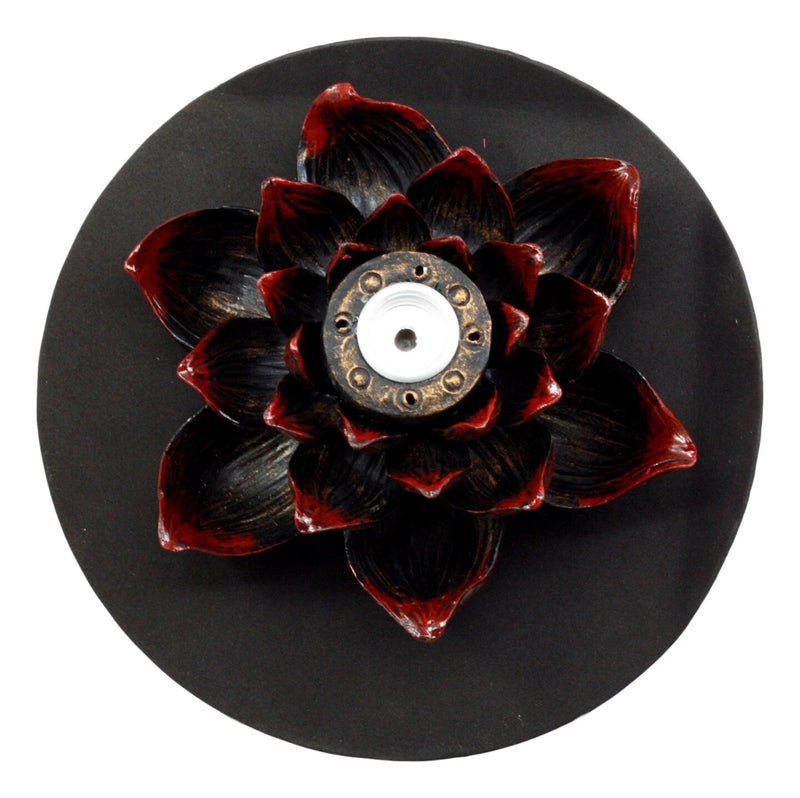 Buddha Padma Lotus Incense Stick Backflow Cone Holder Burner Figurine-3