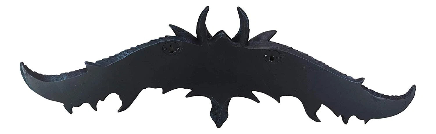 Large 34.25"L Fantasy Midnight Overwatch Dragon With Open Wings 3D Wall Plaque-4
