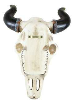 Rustic Western Southwest Vector Arrows Tiki Art Bison Bull Cow Skull Wall Decor-2