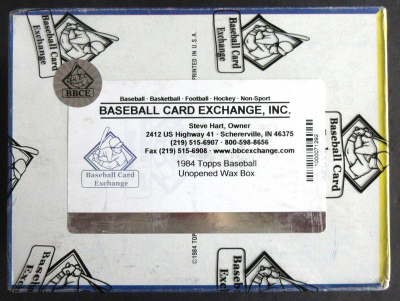 1984 Topps Baseball Unopened Wax Box (BBCE) (Non X-Out)-3