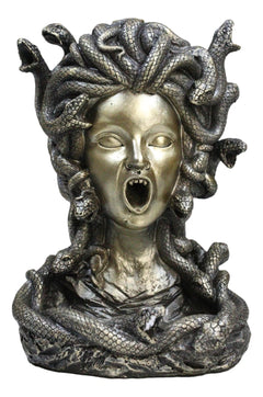 Greek Goddess Medusa with Snake Hairs Backflow Incense Cone Burner Figurine-4