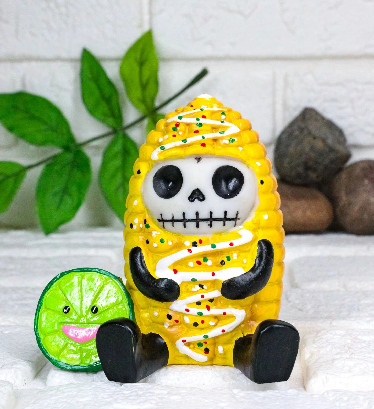 Furrybones Elotito Zesty Corn and Lime Snack Skeleton Figurine Furry Bones-1