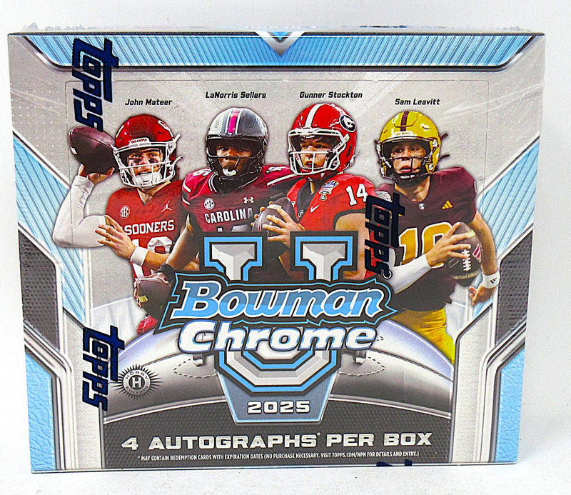 2025 Bowman Chrome University Football Jumbo Box (Hobby) (12/8)-1